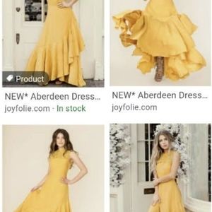 Joyfolie Aberdeen gold dress size small. NWT